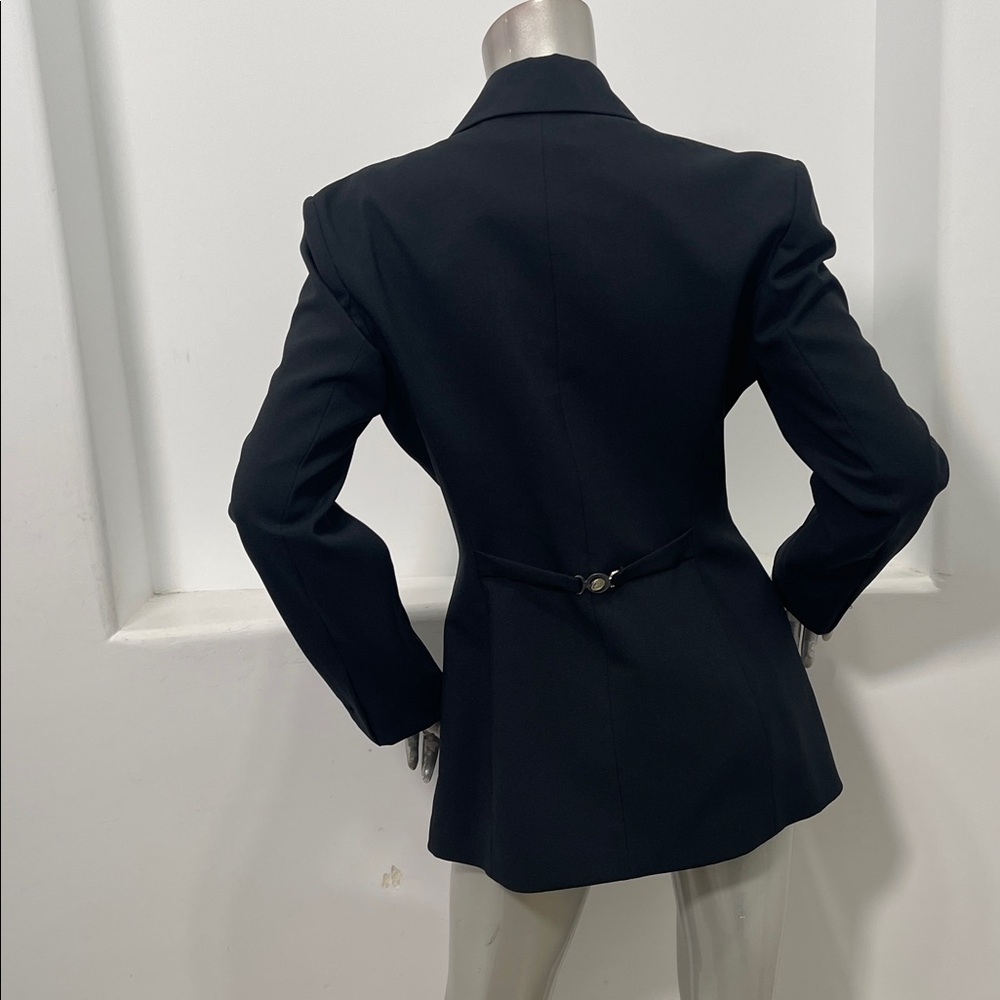 Marina Sitbon For Kamasho Paris Black Double-Breasted Jacket Medusa Buttons 42 - Picture 10 of 12